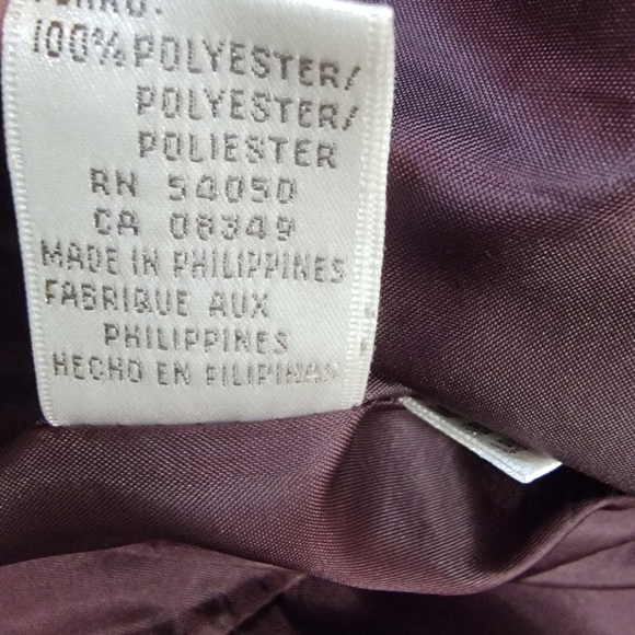 Jones New York Suit Jacket Plum Color Blazer Gold Buttons Size 12 - Picture 13 of 16